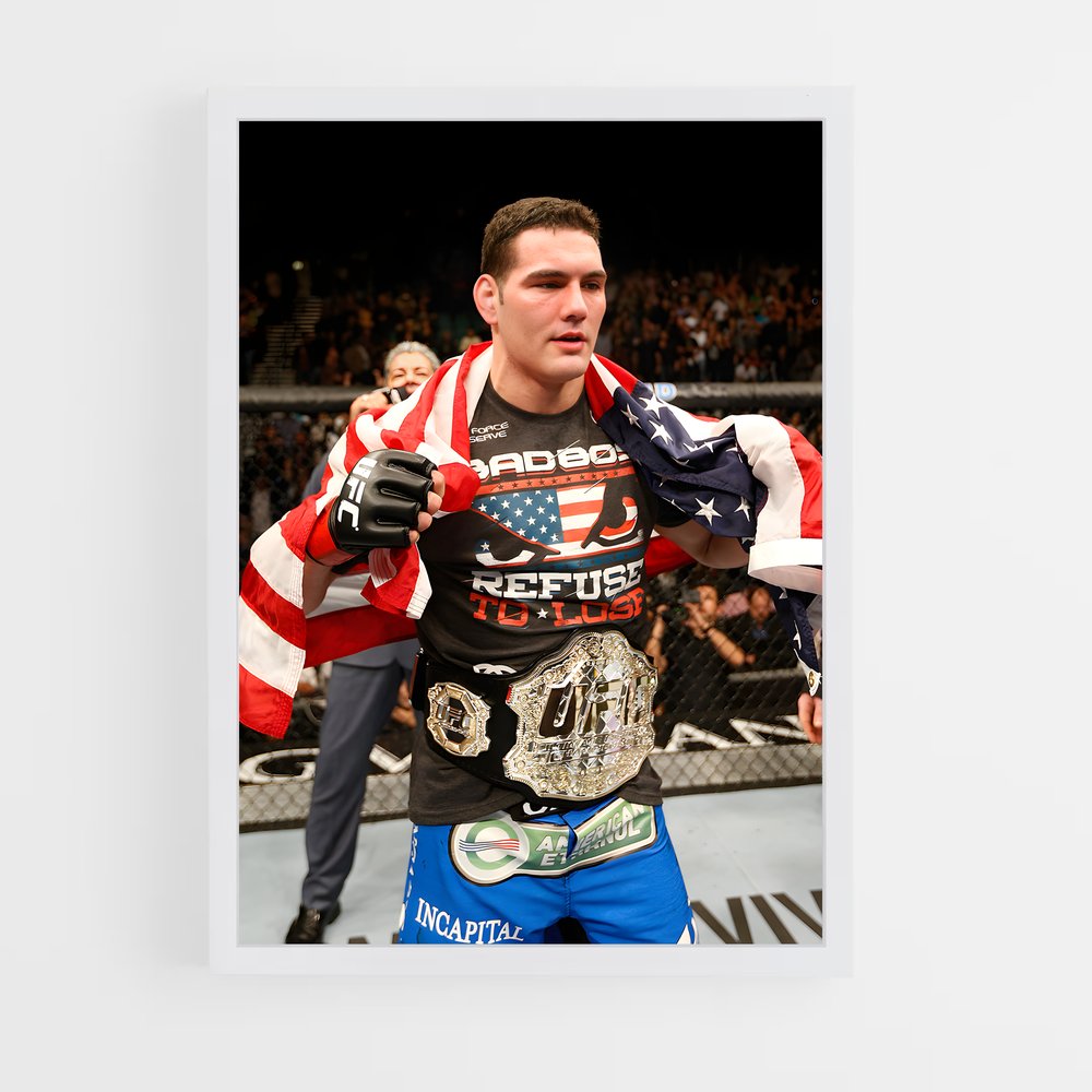 Poster Combat en Bleu – affiche MMA (vue 3)